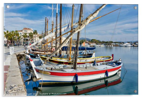 Traditional Mediterranean Fishing Boats Acrylic by Stuart Wyatt