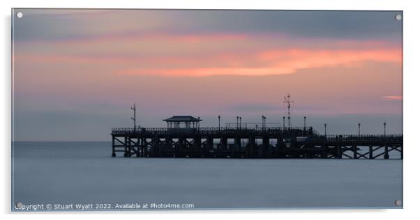 Swanage Tranquil Sunrise Acrylic by Stuart Wyatt