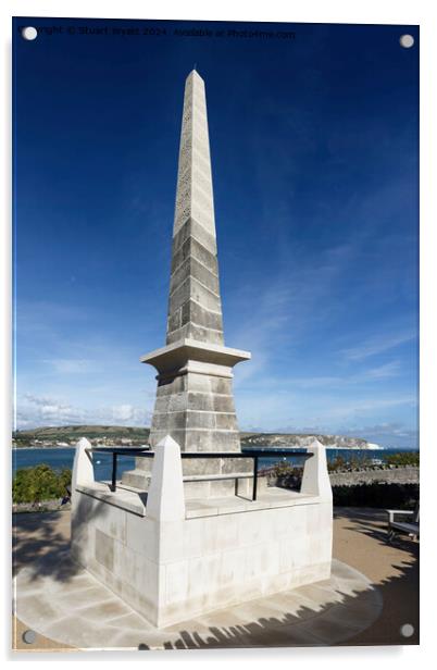 Swanage: Prince Albert Monument Acrylic by Stuart Wyatt