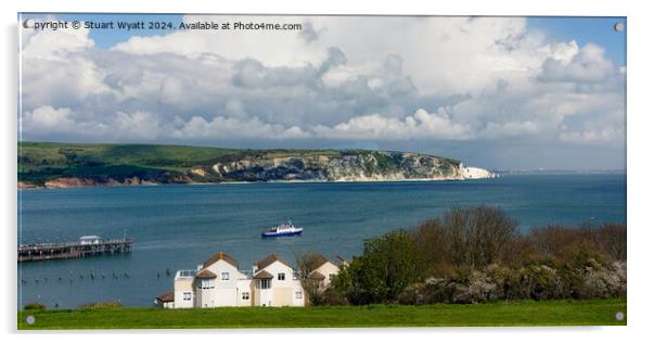 Swanage Bay Acrylic by Stuart Wyatt