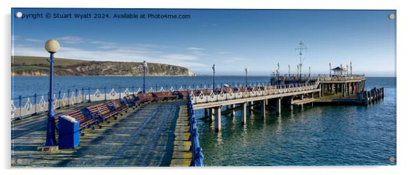 Swanage Pier Acrylic by Stuart Wyatt