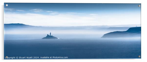 Godrevy Lighthouse Acrylic by Stuart Wyatt