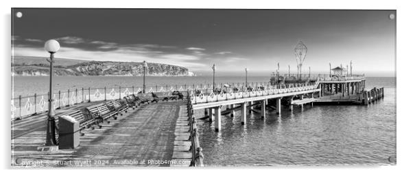 Swanage Pier View Acrylic by Stuart Wyatt