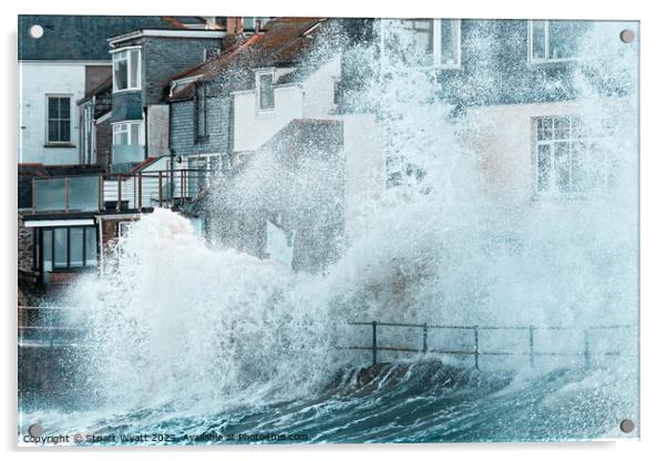 Big Wave hits St Ives Acrylic by Stuart Wyatt