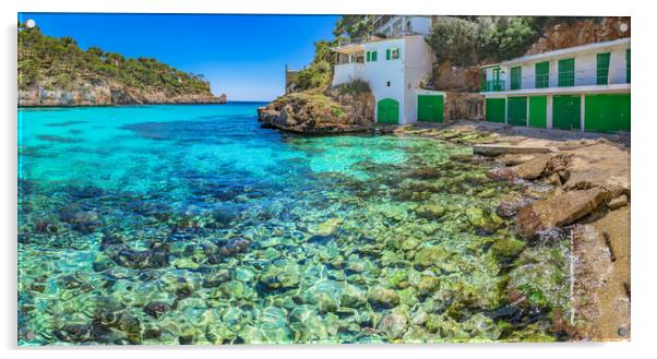 Seaside of Cala Santanyi bay, Mallorca island Acrylic by Alex Winter