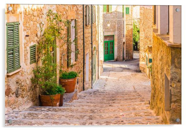 Mallorca, view of the historic village of Deia, Balearic islands Acrylic by Alex Winter