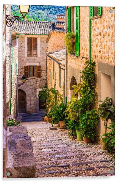 Idyllic village of Fornalutx on Majorca Acrylic by Alex Winter