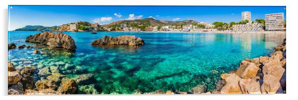 Peguera, beach of Platja Palmira, Mallorca Acrylic by Alex Winter