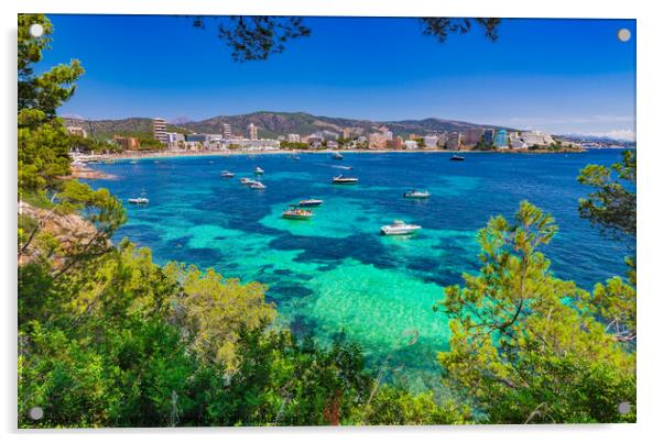 Magaluf Beach Acrylic by Alex Winter