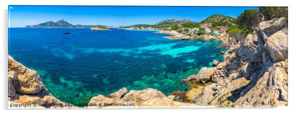 Mallorca island, view of bay in Sant Elm Acrylic by Alex Winter