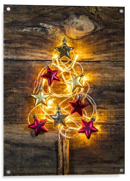 Festive Illumination Christmas tree Acrylic by Alex Winter