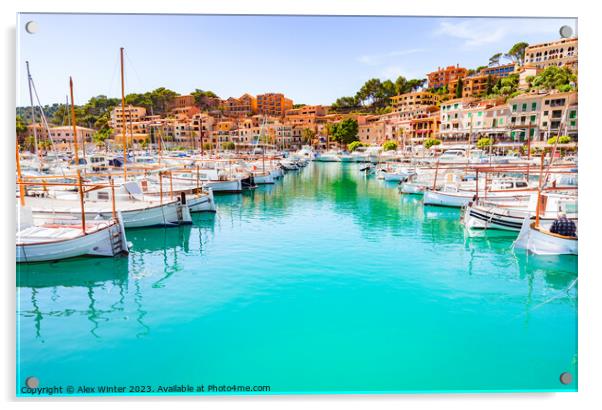 Port de Soller, Mallorca Spain Acrylic by Alex Winter