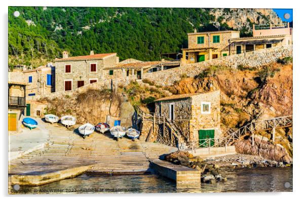 Port of Valldemossa on Majorca island Acrylic by Alex Winter