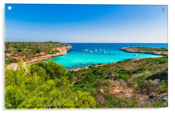 Majorca beach of Cala Varques Acrylic by Alex Winter