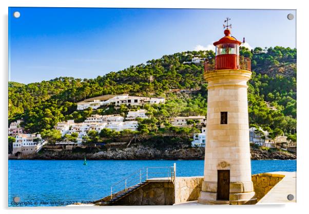 lighthouse in Port de Andratx Acrylic by Alex Winter