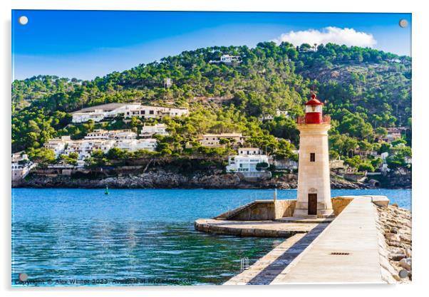 Mallorca lighthouse in Port de Andratx Acrylic by Alex Winter