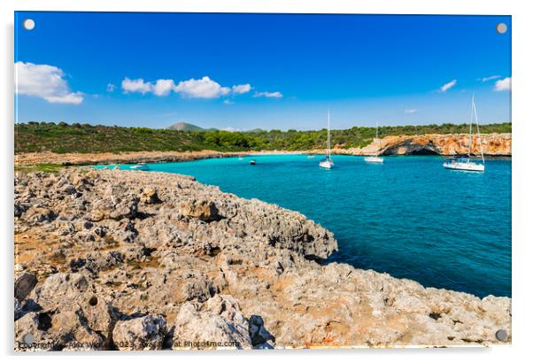 Balearic islands, Cala Varques Acrylic by Alex Winter