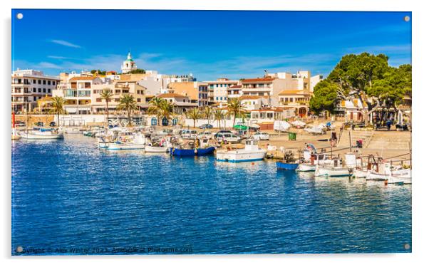 Cala Ratjada harbor Acrylic by Alex Winter