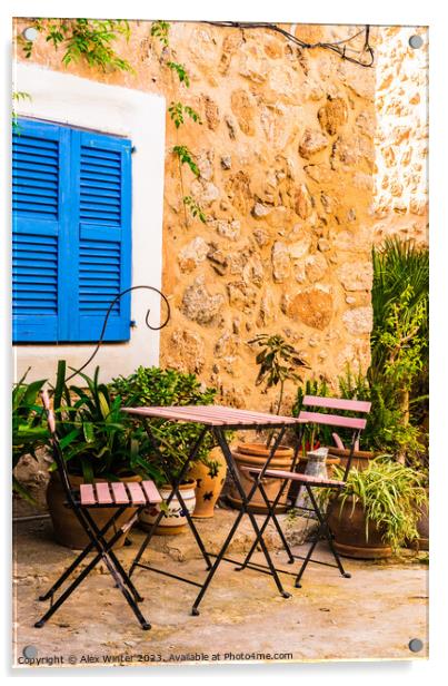 rustic mediterranean house Acrylic by Alex Winter