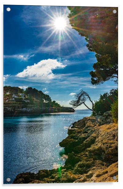 Beautiful bay on Majorca Acrylic by Alex Winter