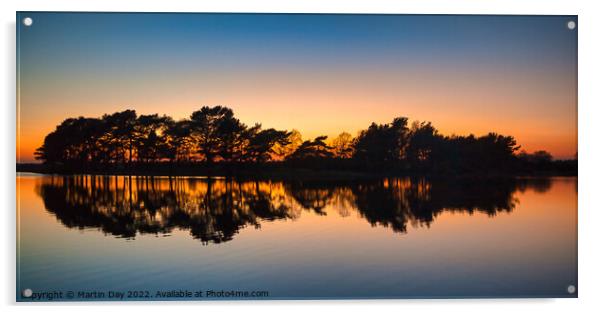 Majestic Sunset Reflections over Hatchet Pond Acrylic by Martin Day