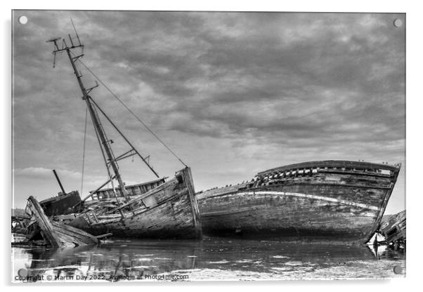 Decaying Beauty of Pin Mill's Boat Wrecks Acrylic by Martin Day