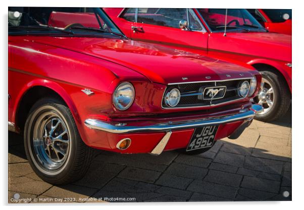 1965 Ford Mustang GT Acrylic by Martin Day