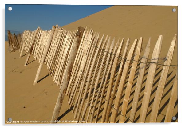 Dune du Pilat Arcachon bay, France Acrylic by Ann Mechan