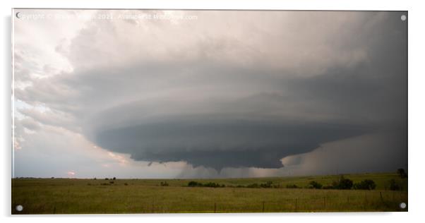 Supercell & Tornado in Eastern Kansas Acrylic by Stuart Wilson