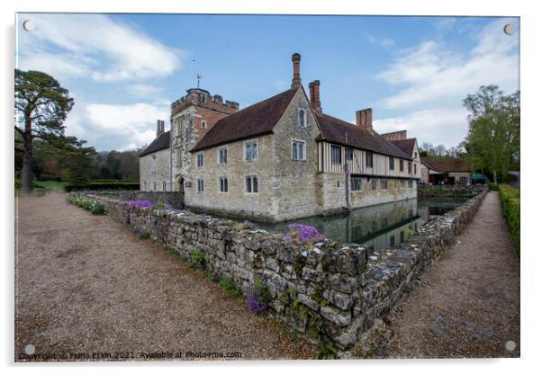 Ightham Mote Kent Acrylic by Fiona Etkin