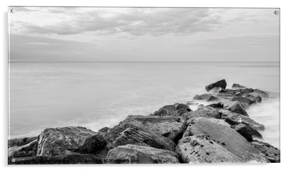 Southwold Sea Defense  Acrylic by Daniel Sweeney