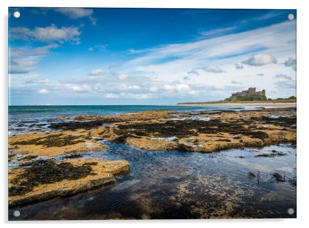 Bamburgh Castle Acrylic by Mark Hetherington