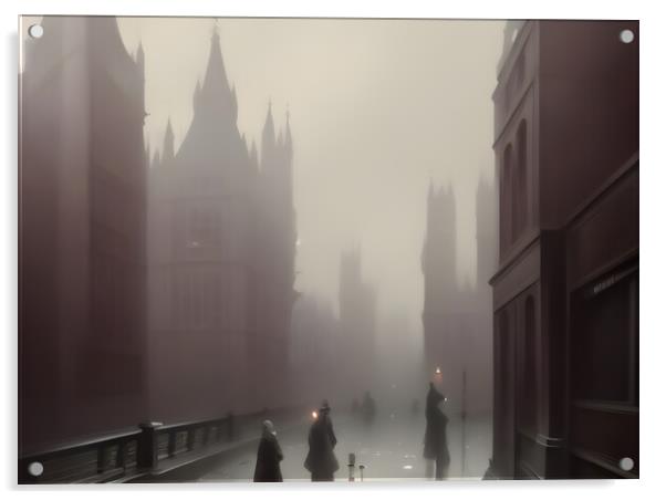 Misty City Acrylic by Picture Wizard