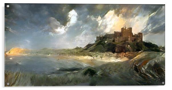 Bamburgh Castle Acrylic by Picture Wizard