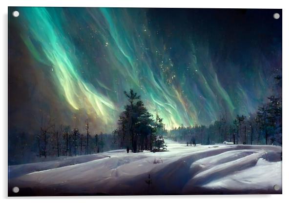 The Northern Lights Acrylic by Picture Wizard