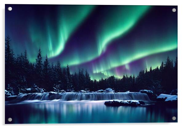 The Northern Lights Acrylic by Picture Wizard