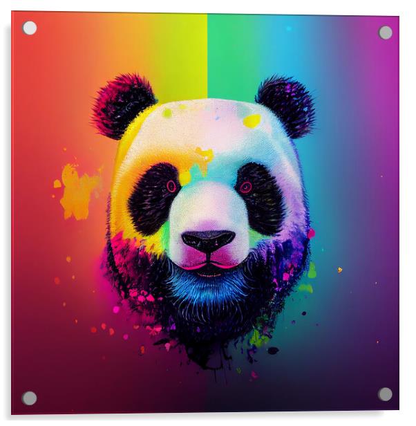 The Happy Panda Acrylic by Picture Wizard