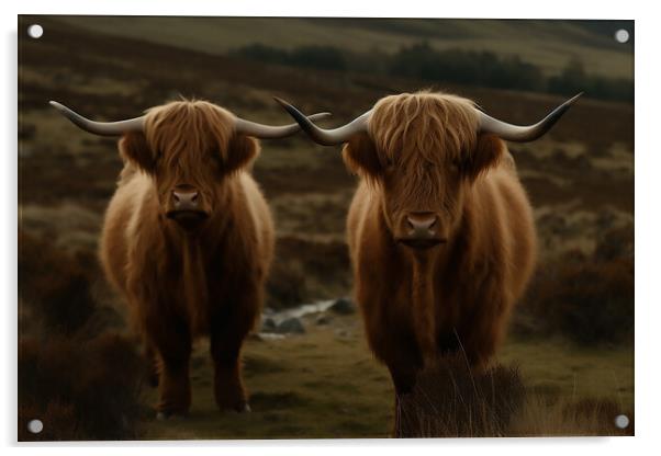 Highland Cattle 2 Acrylic by Picture Wizard