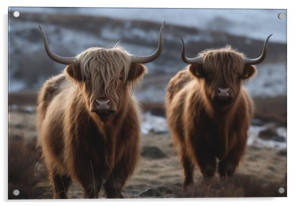 Highland Cattle 4 Acrylic by Picture Wizard