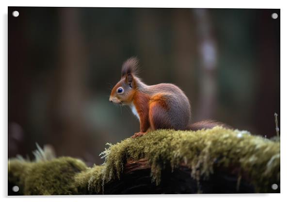 The Red Squirrel (Sciurus vulgaris)  Acrylic by Picture Wizard