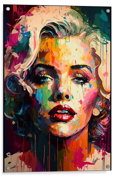 Marilyn Abstract Acrylic by Picture Wizard