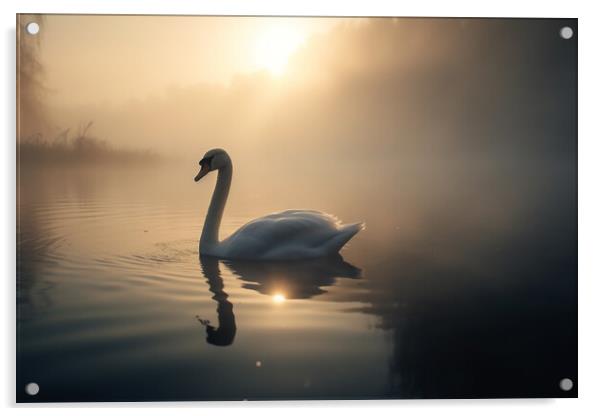 Serene Swan Acrylic by Picture Wizard