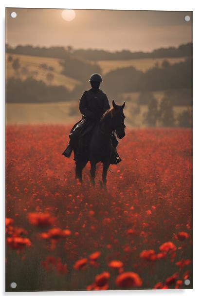Mounted Cavalry Poppy Acrylic by Picture Wizard