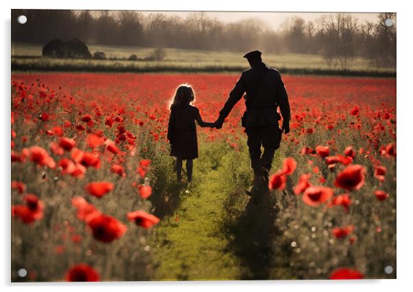Poppy Field Homecoming Acrylic by Picture Wizard