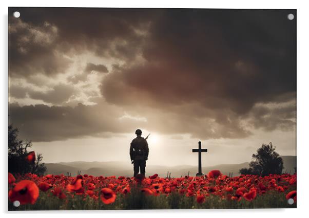 Poppy Remembrance Acrylic by Picture Wizard