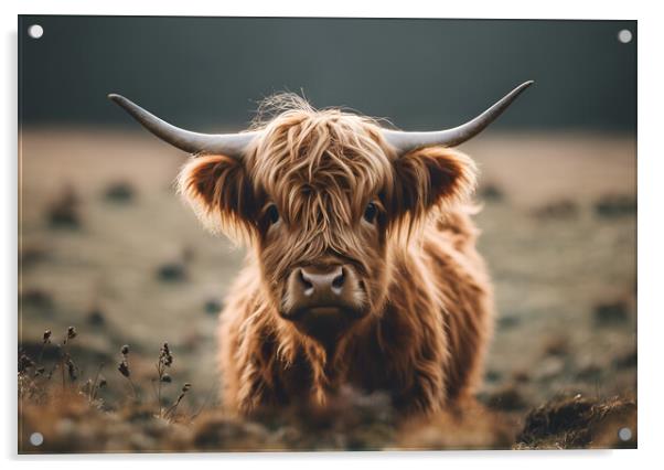 Highland Cow  Acrylic by Picture Wizard
