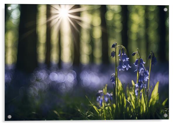Bluebell Wood Acrylic by Picture Wizard