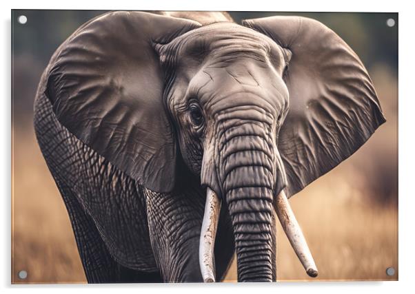 African Elephant Acrylic by Picture Wizard