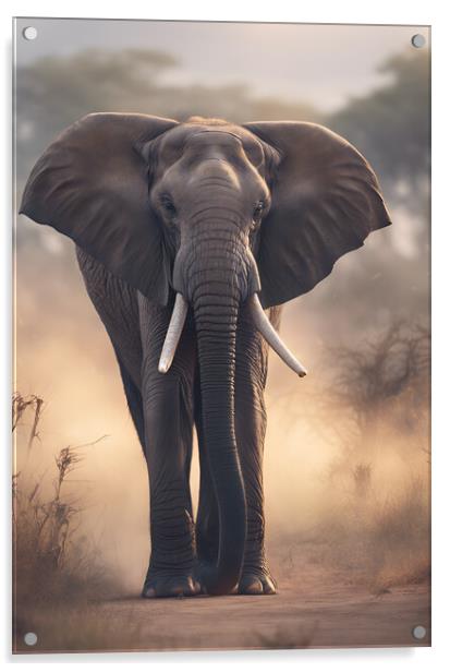 African Elephant Acrylic by Picture Wizard