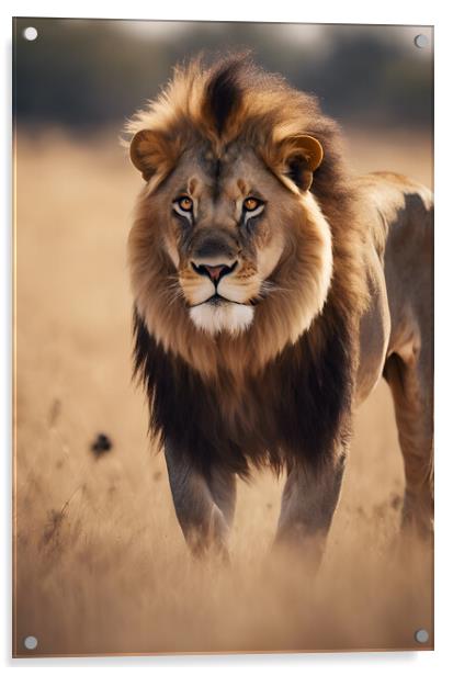 A lion  Acrylic by Picture Wizard